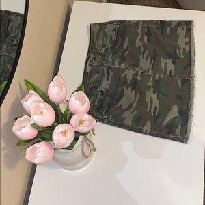 Forever 21 camouflage jean mini skirt
